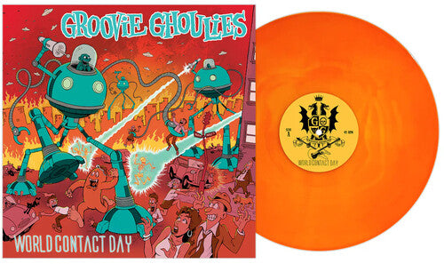 Groovie Ghoulies - World Contact Day LP (Orange/Yellow)