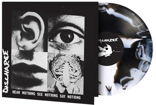 Discharge - Hear Nothing, See Nothing, Say Nothing - LP (180g White/Black Swirl)